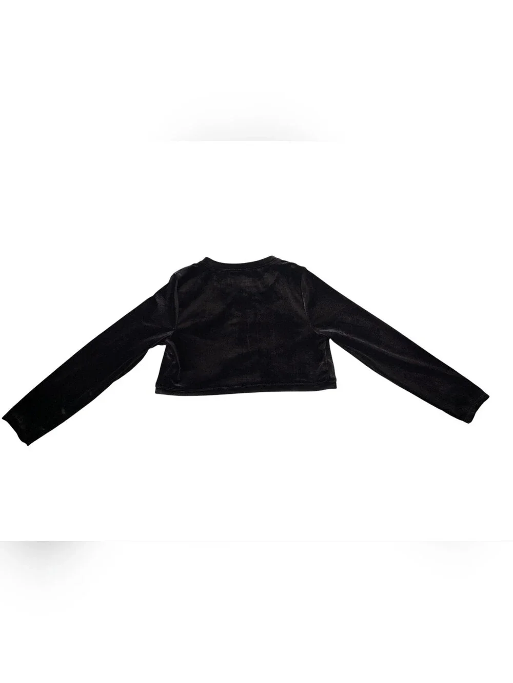 The Children's Place Girls Black Velour Cropped Shrug Cardigan Jacket NWT Size M